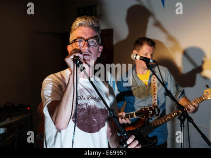 Ken McCluskey performs live on stage as The Bluebells at The Griffin on August 5, 2014 in Glasgow, Scotland Stock Photo