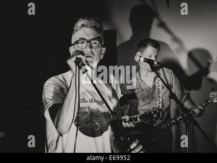 Ken McCluskey performs live on stage as The Bluebells at The Griffin on August 5, 2014 in Glasgow, Scotland Stock Photo