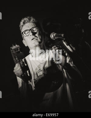 Ken McCluskey performs live on stage as The Bluebells at The Griffin on August 5, 2014 in Glasgow, Scotland Stock Photo