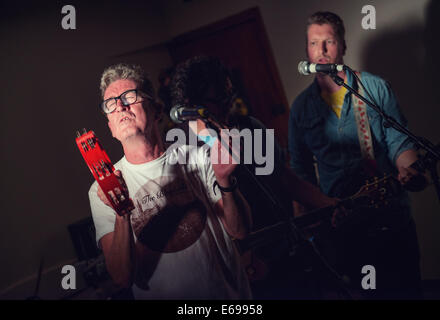 Ken McCluskey performs live on stage as The Bluebells at The Griffin on August 5, 2014 in Glasgow, Scotland Stock Photo