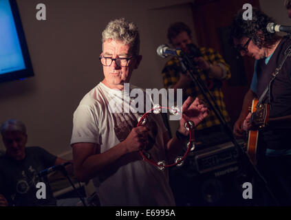 Ken McCluskey performs live on stage as The Bluebells at The Griffin on August 5, 2014 in Glasgow, Scotland Stock Photo