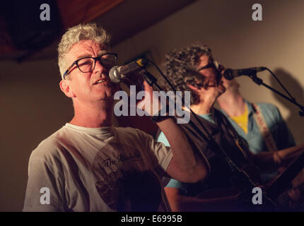 Ken McCluskey performs live on stage as The Bluebells at The Griffin on August 5, 2014 in Glasgow, Scotland Stock Photo