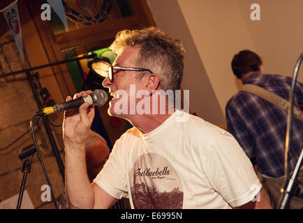 Ken McCluskey performs live on stage as The Bluebells at The Griffin on August 5, 2014 in Glasgow, Scotland Stock Photo