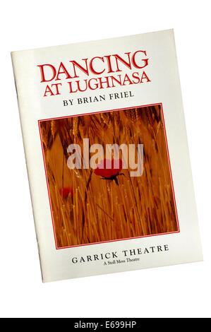 Programme for the 1991 production of Dancing at Lughnasa by Brian Friel, at the Garrick Theatre. Stock Photo