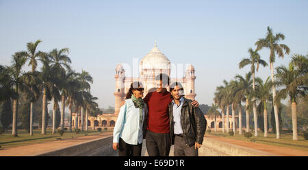 happy young Indian family walking in park Stock Photo - Alamy