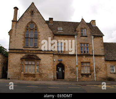 Stow on the Wold police station with Cotswold stone facade and vintage ...