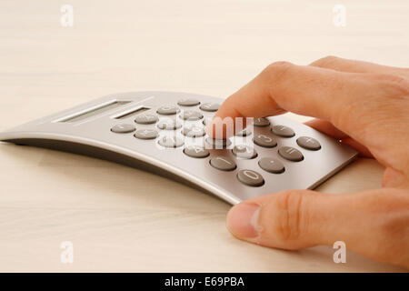 typing,calculator Stock Photo