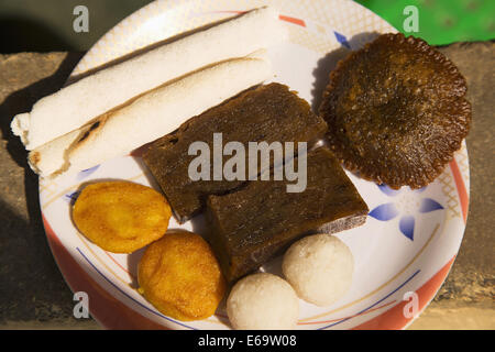 Various assamese sweets, Assam Stock Photo