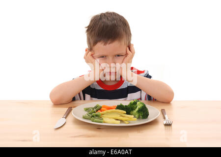 boy,eating,dislike,anorexia Stock Photo