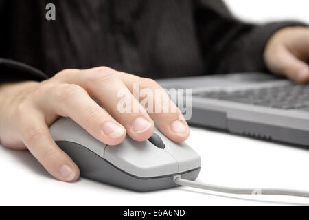hand with computer mouse Hand an Computermaus Stock Photo - Alamy