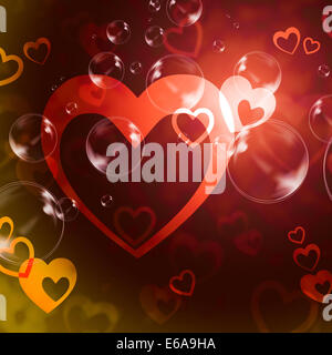 Hearts Background Meaning Romance  Love And Passion Stock Photo