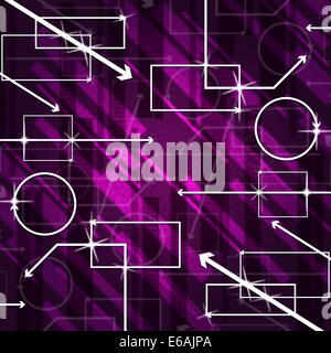 Mauve Shapes Background Meaning Rectangles Oblongs And Arrows Stock Photo