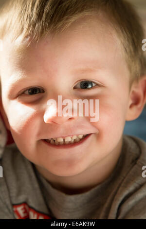 Small Boy Smiling at Camera, USA Stock Photo