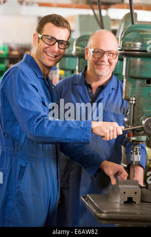craftsman,drilling,colleagues,cutting machine operator Stock Photo