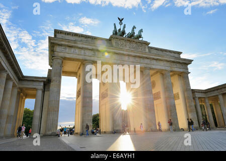 berlin,brandenburg gate,quadriga statue Stock Photo