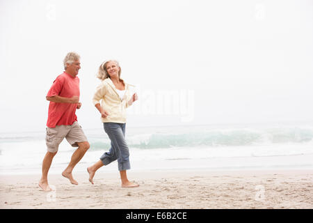 couple,active seniors,run,running Stock Photo