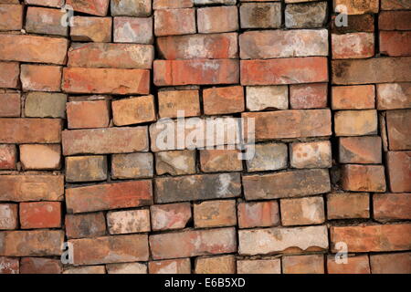 Detail of stacked brick from an old factury Stock Photo
