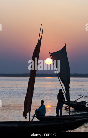 Nov. 25, 2011 - Munshigonj, Bangladesh - Colorful sail boat in Bangladesh used to carrying people and goods (Credit Image: © Zakir Hossain Chowdhury/ZUMA Wire) Stock Photo