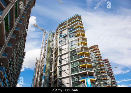 Riverlight development being built in Vauxhall, on the south bank of the Thames, London, England Stock Photo