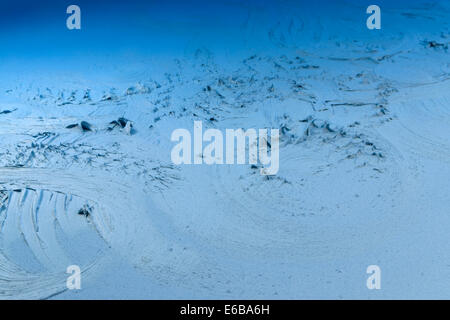 blue abstract painted background with thick paint Stock Photo