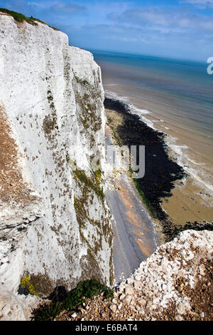 Dover, England - The White Cliffs, looking down Stock Photo