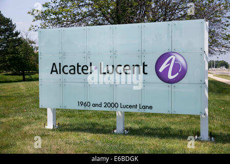 The headquarters of Alcatel-Lucent in Naperville, Illinois. Stock Photo