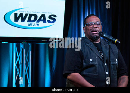 Bala Cynwyd, Pennsylvania, USA. 19th August, 2014. American R&B Singer-Songwriter Dave Hollister Performs at WDAS's Performance Theatre on August 19, 2014 in Bala Cynwyd, Pennsylvania, United States. Credit:  Paul Froggatt/Alamy Live News Stock Photo