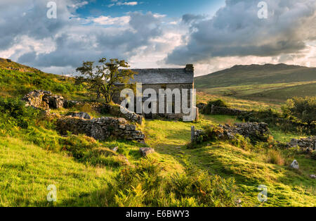 Ancient abandoned farm house on Bodmin Moor in Cornwall Stock Photo