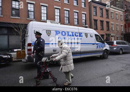 The body of Philip Seymour Hoffman removed from his apartment building in a black body bag just before 7 p.m. Sunday after he was reported dead. Police Crime Scene investigators carried evidence bags out of his Greenwich village apartment  Where: New York Stock Photo