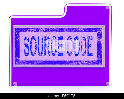 Source Code Showing Binder Document And Files Tablet Stock Photo - Alamy