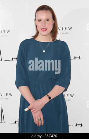 The View from The Shard's 1st birthday party - Arrivals  Featuring: Frances Quinn Where: London, United Kingdom When: 04 Feb 2014 Stock Photo