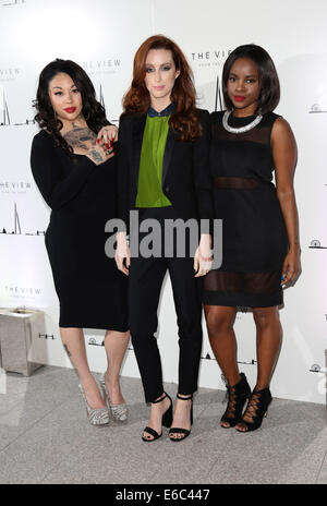 The View from The Shard’s 1st birthday party - Arrivals  Featuring: Mutya Keisha Siobhan,MKS Where: London, United Kingdom When: 04 Feb 2014 Stock Photo