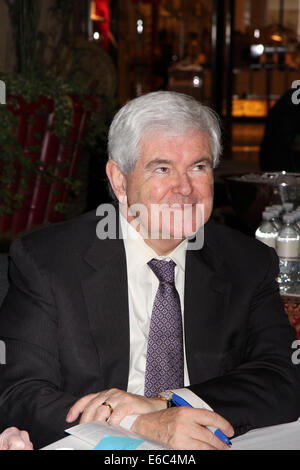 Newt & Calista Gingrich Sign Their Newest Books 'Breakout' And 'Yankee Doodle Dandy'  at The Palazzo Hotel & Casino In Las Vegas, NV On 2/4/14  Featuring: Newt Gingrich Where: Las Vegas, Nevada, United States When: 05 Feb 2014 Stock Photo