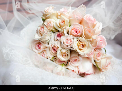 This is closeup of wedding bouquet Stock Photo
