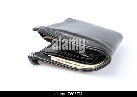 Wallet with dollars isolated on white background Stock Photo