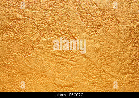 Texture of the yellow wall close-up Stock Photo