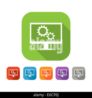 Color set of flat settings icon Stock Photo
