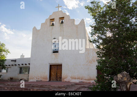 The historic Mission San José de la Laguna was erected by the Spanish at the Laguna Pueblo, New Mexico and finished in July 1699 Stock Photo