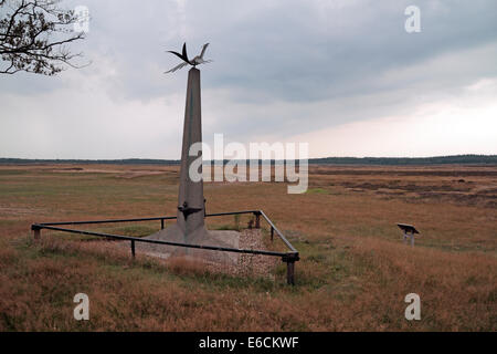 Dove of Peace Airborne Memorial at Ginkelse Heide, where the British 1st Airborne landed, west of Arnhem, Netherlands. Stock Photo