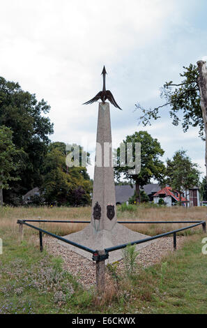 Dove of Peace Airborne Memorial at Ginkelse Heide, where the British 1st Airborne landed, west of Arnhem, Netherlands. Stock Photo