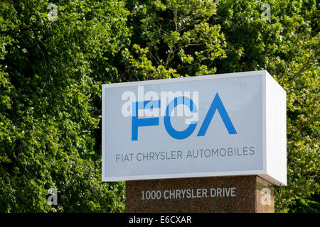 The headquarters of Chrysler Group LLC in Auburn Hills, Michigan. Stock Photo
