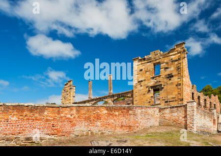 Ruins of the Hospital at Port Arthur Historic Convict Site. Stock Photo