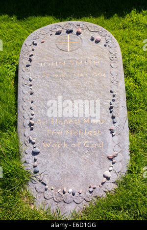 The grave of John Smith, the former Labour leader in the grounds of Iona Abbey. Stock Photo