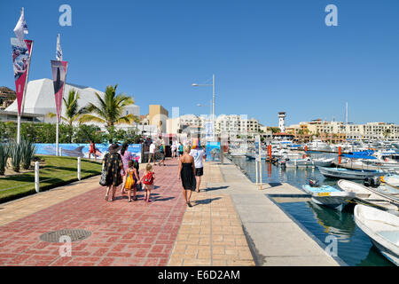 Promenade, marina, Cabo San Lucas, Baja California Sur, Mexico Stock Photo