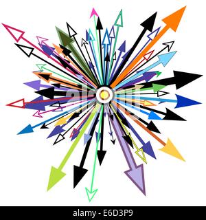 Abstract editable vector design element of arrows Stock Vector