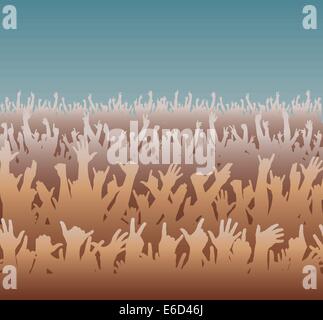 Editable vector illustration of a large crowd Stock Vector