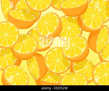 Editable vector illustration of falling sliced oranges Stock Vector