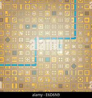 Abstract editable vector stylized map of a generic city in a grid pattern Stock Vector