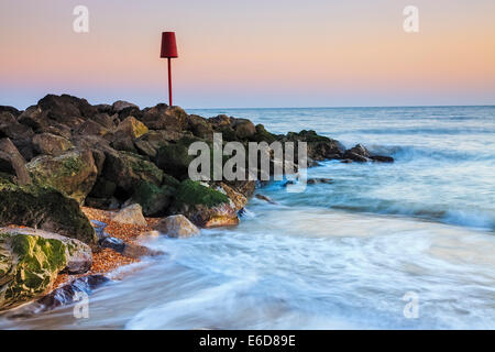 Sunset at Barton-On-Sea Hampshire England UK Europe Stock Photo