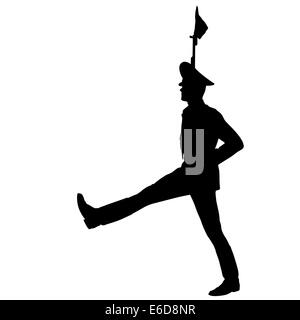 Silhouette soldiers during a military parade. Vector illustratio Stock ...